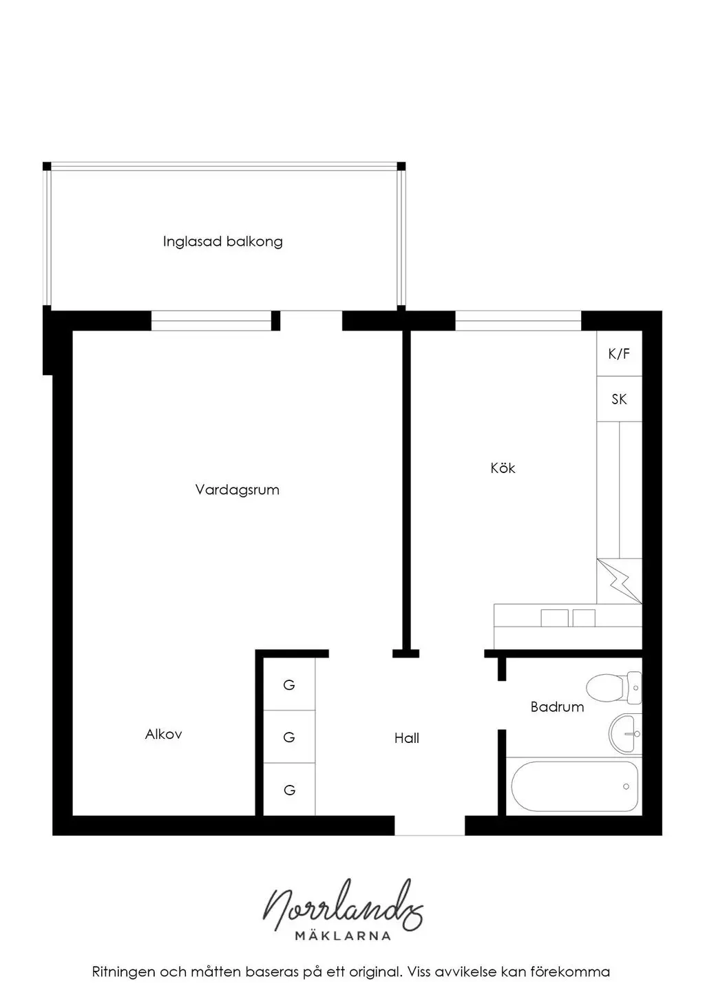 Smart planerad 1:a med stor inglasad balkong i Granlo!