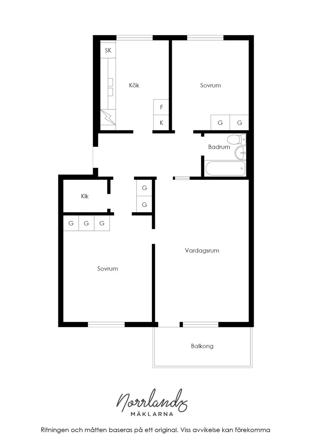 Välplanerad och modern 3:a på Sveavägen