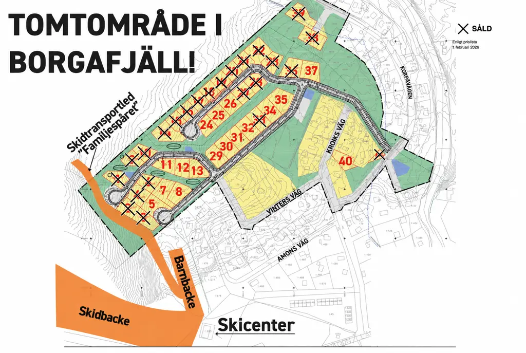Tomter i hjärtat av Borgafjäll – bygg ditt fjällhem nära skidbacken bild 3